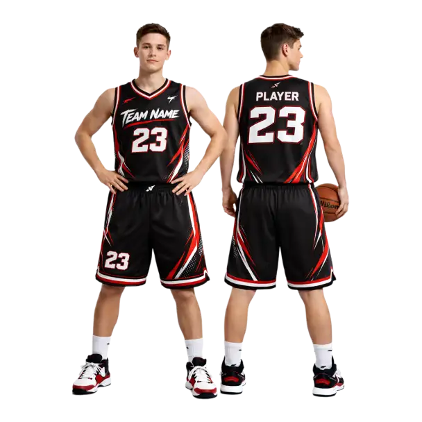 Custom white basketball jerseys with color trim team — product image 1