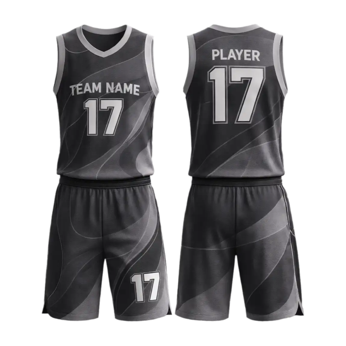 Custom teal and black basketball jerseys team — product image 2
