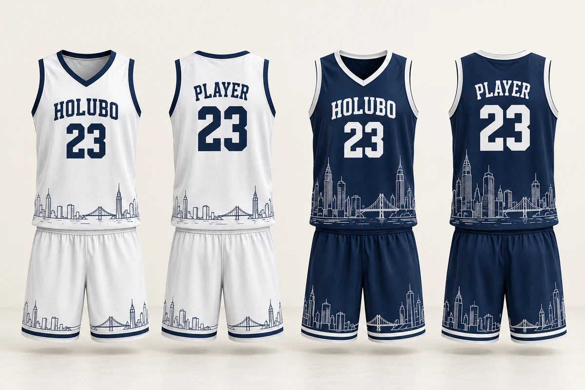 Clean game, bold practice: front and back of Side A and Side B with matching jersey and shorts