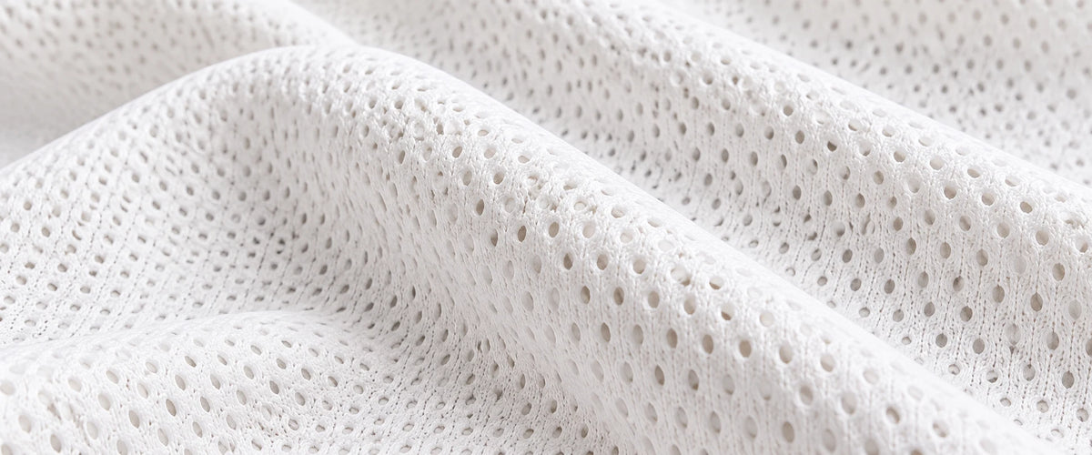 Mesh fabric texture illustration for a reversible uniform